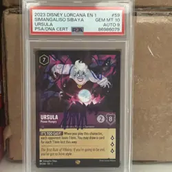 PSA 10 AUTO 9 - 2023 DISNEY LORCANA THE FIRST CHAPTER 59 URSULA - SIMANGALISO - Image 1