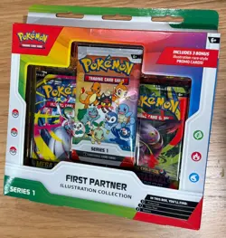 FIRST PARTNER ILLUSTRATION COLLECTION SERIES 1 BOOSTER PACKS POKEMON CARDS - Image 1