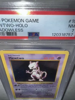 1999 Pokemon Base Set Shadowless Mewtwo Holo #10 PSA 7 – Vintage WOTC Card - Image 5