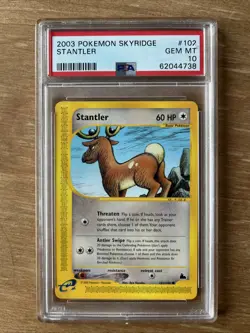 Pokemon TCG Stantler Card Skyridge 102/144 PSA 10 - POP 49 - Image 1