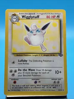 Pokemon TCG Wigglytuff Jungle Card 32/64 Unlimited Non-Holo Rare MP - Image 1