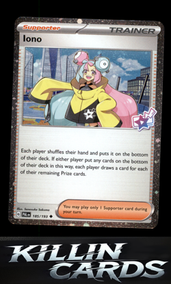 Iono - 185/193 (Cosmo Foil) 185/193 Pokemon Promo Miscellaneous Cards & Products - Image 1
