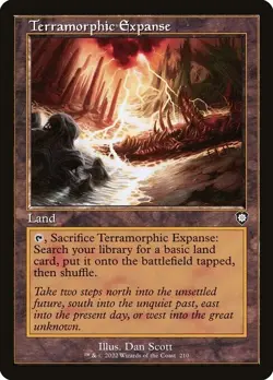 x4 NM (Playset) Retro Terramorphic Expanse, MTG, The Brothers' War, Magic, 210 - Image 1