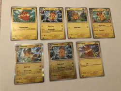 Lot Of 7 Pawmi Pawmo and Pawmot Pokemon Cards - Image 1