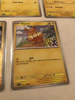 Lot Of 7 Pawmi Pawmo and Pawmot Pokemon Cards - Image 4