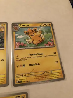 Lot Of 7 Pawmi Pawmo and Pawmot Pokemon Cards - Image 5