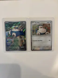 Pokemon TCG Snorlax Art Rare Card 151 Japanese Edition 181/165 & English Promo - Image 1
