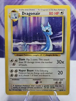 Pokemon TCG Dragonair Base Set 22/130 Unlimited Rare Card HP - Image 1