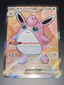 POKEMON TCG Scarlet & Violet 151 WIGGLYTUFF EX Full Art Holo Card 187/165 - Image 1