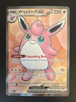 POKEMON TCG Scarlet & Violet 151 WIGGLYTUFF EX Full Art Holo Card 187/165 - Image 2