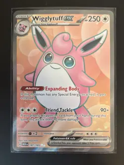 POKEMON TCG Scarlet & Violet 151 WIGGLYTUFF EX Full Art Holo Card 187/165 - Image 4