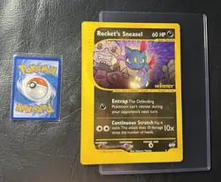 2002 ROCKETS SNEASEL 5 Pokemon BEST OF WINNER PROMO JUMBO VINTAGE CARD NINTENDO - Image 1