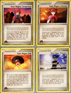 Pokemon EX Team Magma vs Team Aqua Regular Trainer Card Lot NM 🔥💧 - Image 1