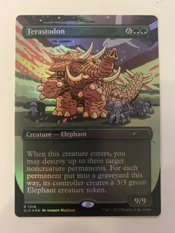 Terastodon (1318) *RAINBOW FOIL* SECRET LAIR: Andrew Maclean NM/MT MTG - Image 1