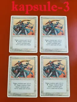 4x Holy Armor | 4th Edition | MTG Magic Cards - Image 1