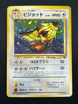 [NM] Pidgeot Pokemon Card Japanese No.018 Jungle Set Vintage Holo 19M26 - Image 2