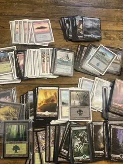Magic: the Gathering Basic Lands Lot Apprx 250 Cards MTG Revised Mirage 636996769180 - Image 1