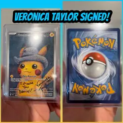📈Pikachu Van Gogh Promo Card 085 Signed By Veronica Taylor‼PERSONALIZED! Set - Image 1