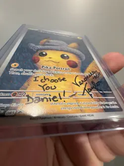 📈Pikachu Van Gogh Promo Card 085 Signed By Veronica Taylor‼PERSONALIZED! Set - Image 2