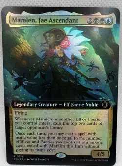 Maralen Fae Ascendant Extended Art 376 Lorwyn Eclipsed Foil Extended Art R NM... - Image 1