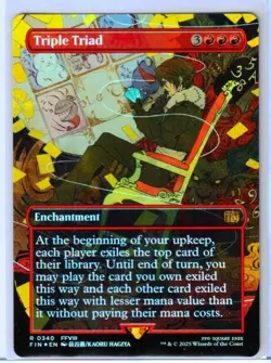 MAGIC THE GATHERING MTG FINAL FANTASY TRIPLE TRIAD FOIL ENCHANTMENT - Image 1