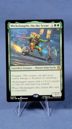Michelangelo On The Scene NM TMC 124 Mtg Commander TMNT - Image 1