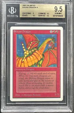 MTG Shivan Dragon Unlimited BGS 9.5 Gem Mint - Image 1