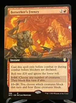 MTG Commander Adventures Forgotten Realms Extended Berserker's Frenzy - Rare - Image 1