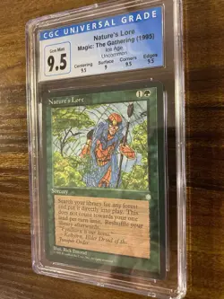 MTG✨NATURE’S LORE✨Ice Age CGC 9.5 GEM MINT UNCOMMON Sorcery 1995 POP 1 ! - Image 4