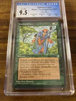 MTG✨NATURE’S LORE✨Ice Age CGC 9.5 GEM MINT UNCOMMON Sorcery 1995 POP 1 ! - Image 5