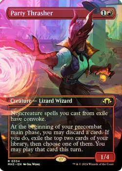 Party Thrasher FOIL BORDERLESS - 0334 - Rare - Modern Horizons 3 MH3 MTG - Image 1