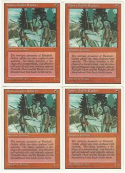 MTG Mons's Goblin Raiders x4 4th Fourth Edition Common LP Playset - Image 1