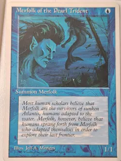 Merfolk of the Pearl Trident - 4th Edition Core Set - Magic the Gathering MTG - Image 1