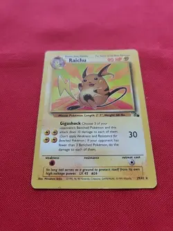 Pokemon: Raichu #29/62 Fossil Non Holo Rare 1999 WOTC Vintage - MP - I28 - Image 3