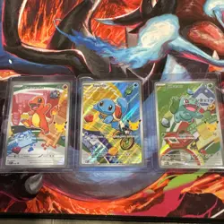 Pokemon TCG First Partner Illustration Collection Series 1 Kanto GEN 1 Starters - Image 1