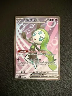 Pokemon Meloetta ex 159/086 Sv: Black Bolt Full Art. Near Mint Condition. - Image 1