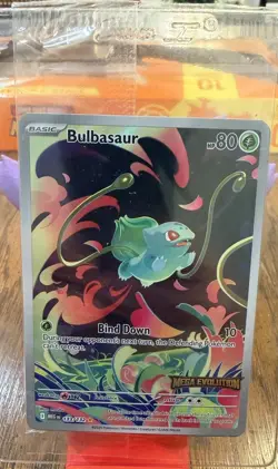Pokemon TCG Bulbasaur Mega Evolution Stamped 133/132 Holo IR Factory Sealed - Image 1