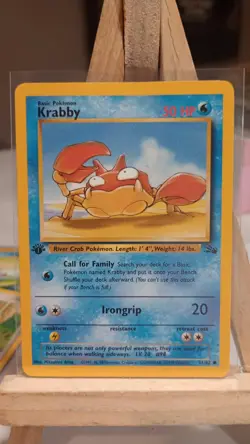 Pokemon TCG Krabby Common 1st Edition Fossil 51/62 NM - Image 1