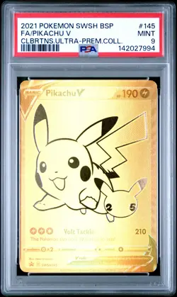 142027994 Pikachu V 2021 Pokemon Sword & Shield Celebrations Promo SWSH145 PSA 9 - Image 1