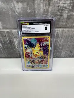 Pokemon Crown Zenith Pikachu Full Art SECRET RARE #160/159 CGC 8 Mint - Image 1