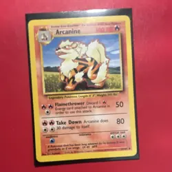 Pokemon TCG Arcanine Base Set 23/102 Regular 1999 Wizards Rare 100 HP - Image 1