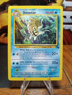 1999 Pokemon Fossil Omastar #40 VLP - Image 1