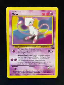 Mew 8 Promo Wizards Black Star Promos Pokemon Heavily Played - Image 2
