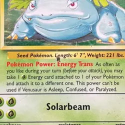 Pokemon Venusaur Holo Rare 15/102 Base Set Moderately Played (Photos Zoomed In) - Image 3