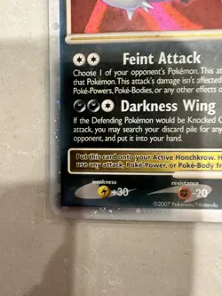 Pokemon TCG Honchkrow LV.X 132/132 Secret Wonders Holo Rare (English) - Image 5