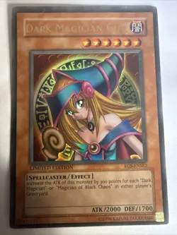 VINTAGE YU-GI-OH 1996 DARK MAGICIAN GIRL RDS-ENSE2 YUGIOH LP/MP - Image 1