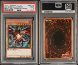 PSA 9 MINT Red-Eyes Black Dragon MAMA-EN105 Secret Pharaoh's Rare Yugioh - Image 3