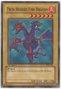 Twin-Headed Fire Dragon 1st Edition Common PSV-042 Yu-Gi-Oh Near Mint - Image 1
