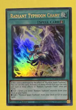 YuGiOh ~ Radiant Typhoon Chant DOOD-EN061 ~ Doom of Dimensions ~ Ultra Rare - Image 1