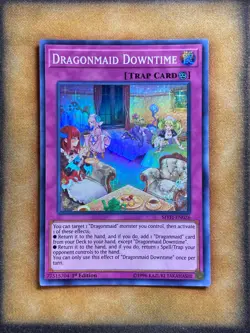 Yugioh Dragonmaid Downtime MYFI-EN026 Super Rare 1st Ed LP - Image 1